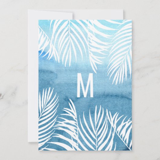 Modernes Navy Blue Gold Brushstrokes Brautparty Einladung (Rückseite)