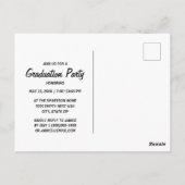 Modernes Navy Blue Gold Graduation Party Foto Postkarte (Rückseite)