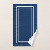 Modernes navy Blue Monogram Badetuch Set (Handtuch)