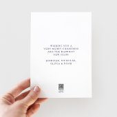 Modernes Navy Blue Script Foto Weihnachten