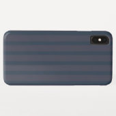 Modernes Navy Blue und Pflaumengestreift Case-Mate iPhone Hülle (Rückseite (Horizontal))