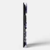 Modernes Navy Blue Wavy iPhone Case (Rückseite / Rechts)