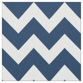 Modernes Navy Blue/White Zickzack Stripes Muster Stoff (Nahaufnahme)