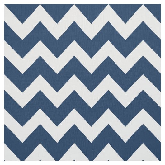 Modernes Navy Blue/White Zickzack Stripes Muster Stoff (Muster)
