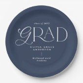 Modernes Navy-Multi-Foto Pappteller (Vorderseite)