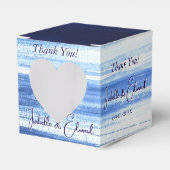 Modernes Navy Wasserfarbe Pinselstriche Muster Geschenkschachtel (Vorderseite)