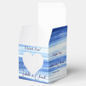 Modernes Navy Wasserfarbe Pinselstriche Muster Geschenkschachtel (Geöffnet)