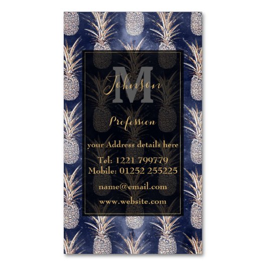 Modernes Nebel-Nebel-Muster Magnetische Visitenkarte (Vorderseite Vertikal)