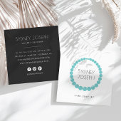 Modernes Necklass-Logo | Schmuckdesign Quadratische Visitenkarte