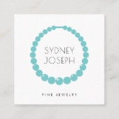 Modernes Necklass-Logo | Schmuckdesign Quadratische Visitenkarte (Vorderseite)