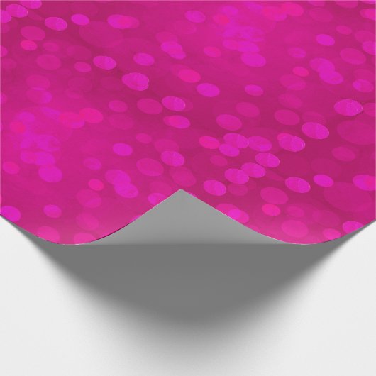 Modernes Neon magenta rosa Bucht Weihnachtslicht Geschenkpapier (Ecke)