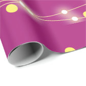 Modernes Neonrosa glühendes Minimalistisches Wrapp Geschenkpapier (Rolleneckpunkt)