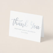 Modernes neues Baby Vielen Dank Silver Foil Note C Folienkarte (Vorderseite)
