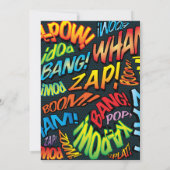 Modernes neues Comic zum Hochzeitstag Save The Date (Rückseite)