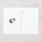 Modernes neues Date Foto Hochzeit Ankündigungspostkarte (Rückseite)