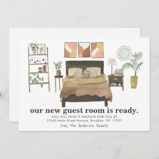 Modernes neues Gästezimmer Fertiges Schlafzimmer M Ankündigung (Vorne/Hinten)