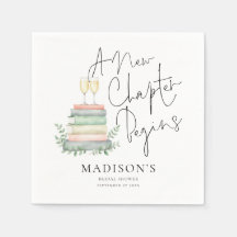 Modernes neues Kapitel Bücher Bubbly-Brautparty