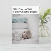 Modernes Neues Kapitel Neue Jahre 2 Foto Ferienkar Einladung (Stehend Vorderseite)