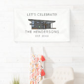 Modernes neues Zuhause Housewarming-Party Banner (Insitu)