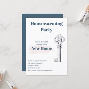 Modernes neues Zuhause Key Housewarming Party Einladung