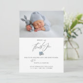 Modernes Neugeborenes Foto zur Ankündigung der Geb (Stehend Vorderseite)