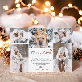 Modernes Neujahr im Überblick 5 Foto Collage Grid Feiertagskarte