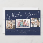 Modernes Neujahr, was ein Jahr Drehbuch 3 Fotos Karte (Vorderseite)