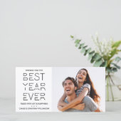 Modernes Neujahrsfest Foto Bestes Jahr Feiertagskarte (Stehend Vorderseite)