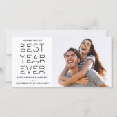 Modernes Neujahrsfest Foto Bestes Jahr Feiertagskarte (Vorderseite)