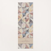 Modernes, neutrales Abstraktes Monogramm Yogamatte (Vorderseite)