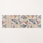 Modernes, neutrales Abstraktes Monogramm Yogamatte (Vorderseite (Horizontal))