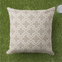 Modernes neutrales Beige marokkanisches Quatrefoli
