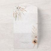 Modernes neutrales Boho Blütenfest kein Abendessen All In One Einladung (Außenbereich)