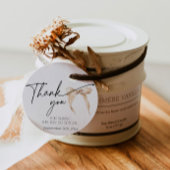 Modernes neutrales Bugbeige Danke Brautparty Geschenkanhänger