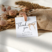 Modernes neutrales Bugbeige Danke Brautparty Geschenkanhänger