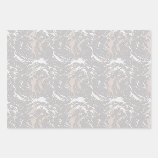 Modernes, neutrales Farbmarmor Geschenkpapier Set (Vorderseite 3)