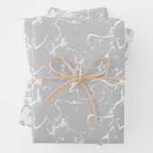 Modernes, neutrales Farbmarmor Geschenkpapier Set (Beispiel)