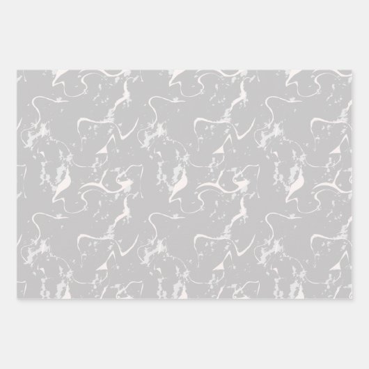 Modernes, neutrales Farbmarmor Geschenkpapier Set (Vorderseite)