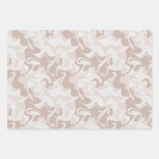 Modernes neutrales Farbmarmor Geschenkpapier Set (Vorderseite 3)
