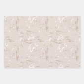 Modernes neutrales Farbmarmor Geschenkpapier Set (Vorderseite)