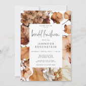 Modernes, neutrales, florales Bridal Luncheon Einladung (Vorderseite)