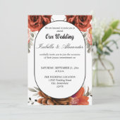 Modernes neutrales, florales Rustikales Elegant ge Einladung (Stehend Vorderseite)