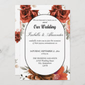 Modernes neutrales, florales Rustikales Elegant ge Einladung (Vorne/Hinten)