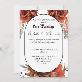 Modernes neutrales, florales Rustikales Elegant ge Einladung