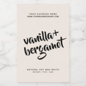 Modernes, neutrales Sojaschmelz-Label Lebensmitteletikett (Einzelnes Label)