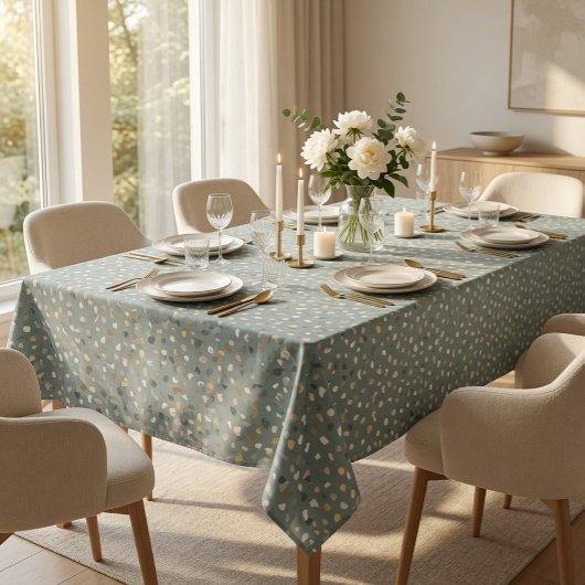 Modernes, neutrales Terrazzo-Muster Tischdecke