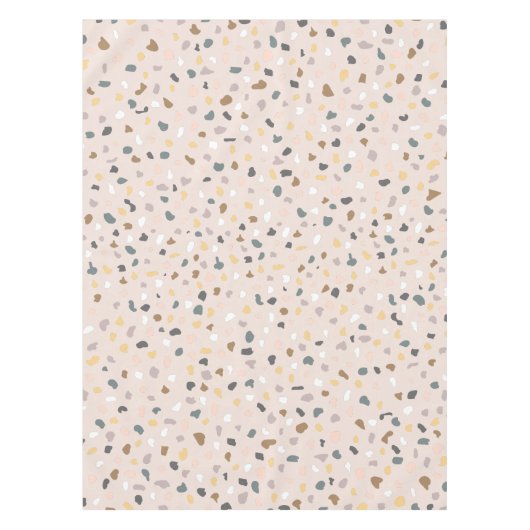 Modernes, neutrales Terrazzo-Muster Tischdecke (Vorderseite)