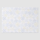 Modernes Neutronenzeitalter, blaues gelbes Muster  Seidenpapier (Vorderseite)