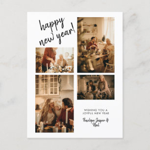 Modernes New Year Foto Postcard Postkarte