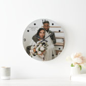 Modernes Newlywed Foto Große Uhr (Zuhause)